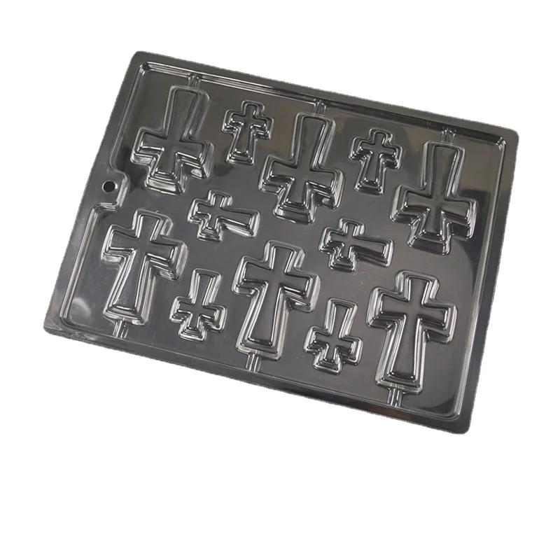 High quality cross custom plastic chocolate mold mold for chocolate