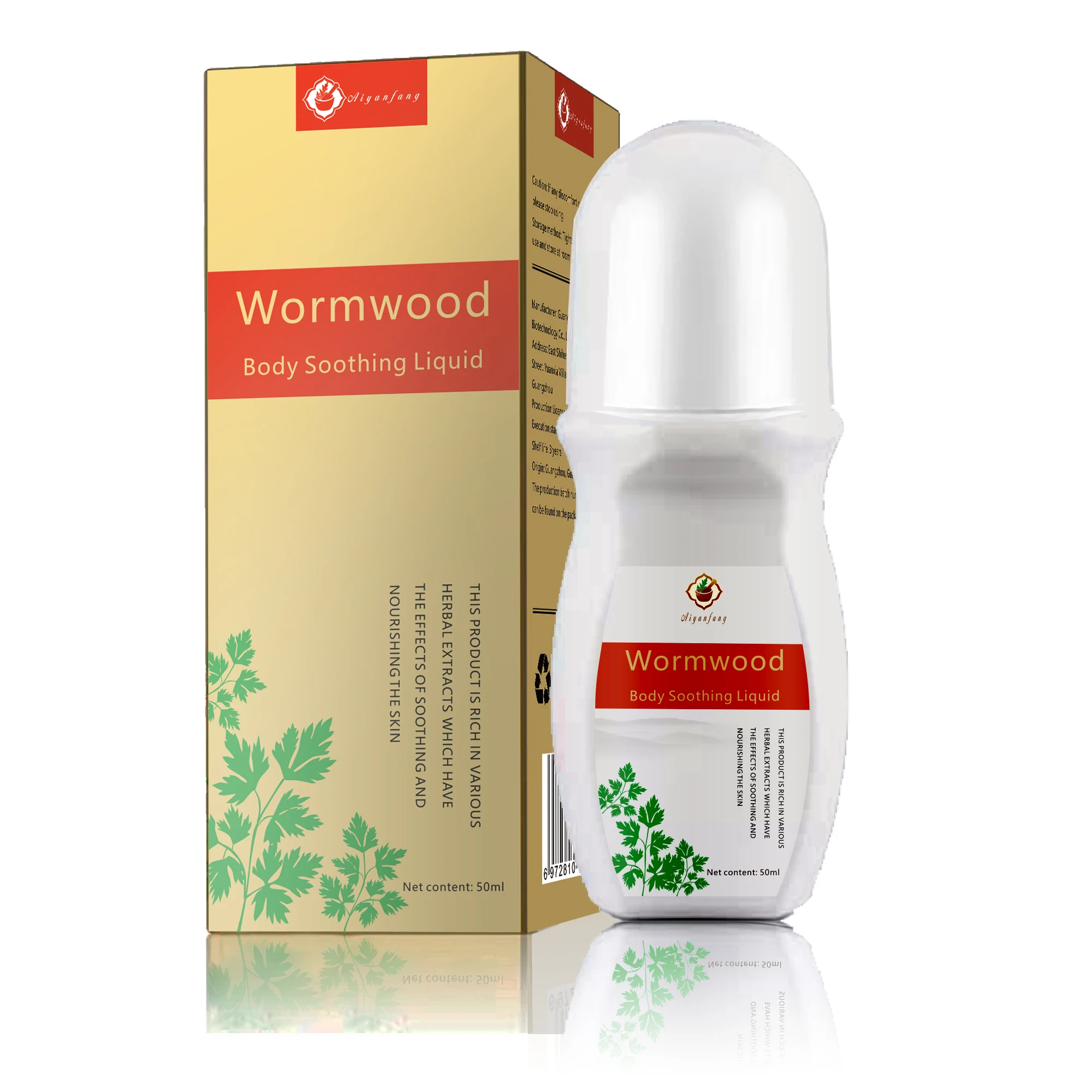 OEM Private label Multi functional Moxa Argy Wormwood Joint Care Liquid Bone Care Supplies Pain Soothing Spray Roller