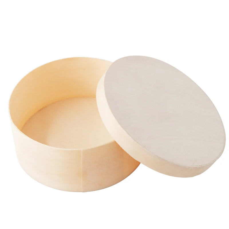 Custom Wooden Round Take Out Food Containers Veneer Cheese Platter Grazing Charcuterie Board Cake Bakery Christmas