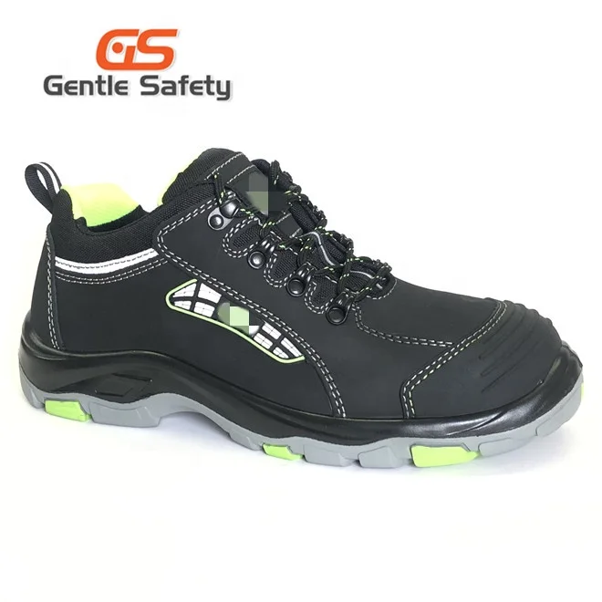 
New style waterproof black safety shoes for work nubuck leather 