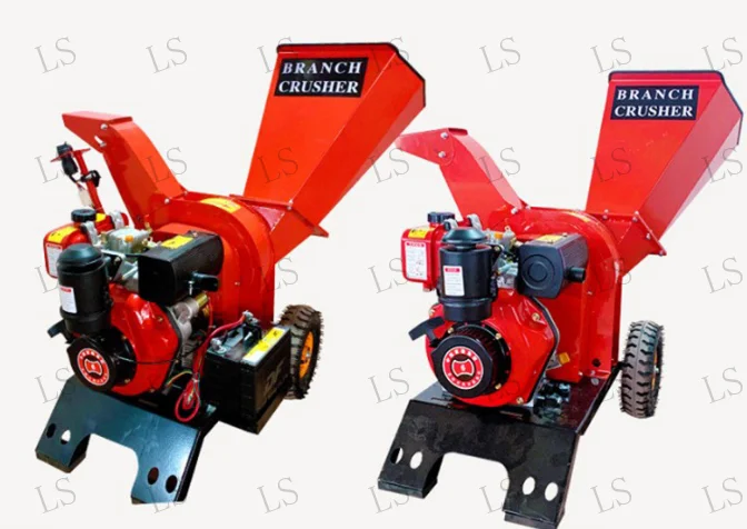 Branch crushing Mobile diesel high-power pulverizer Branch less than 10cm Electric diesel branch crusher