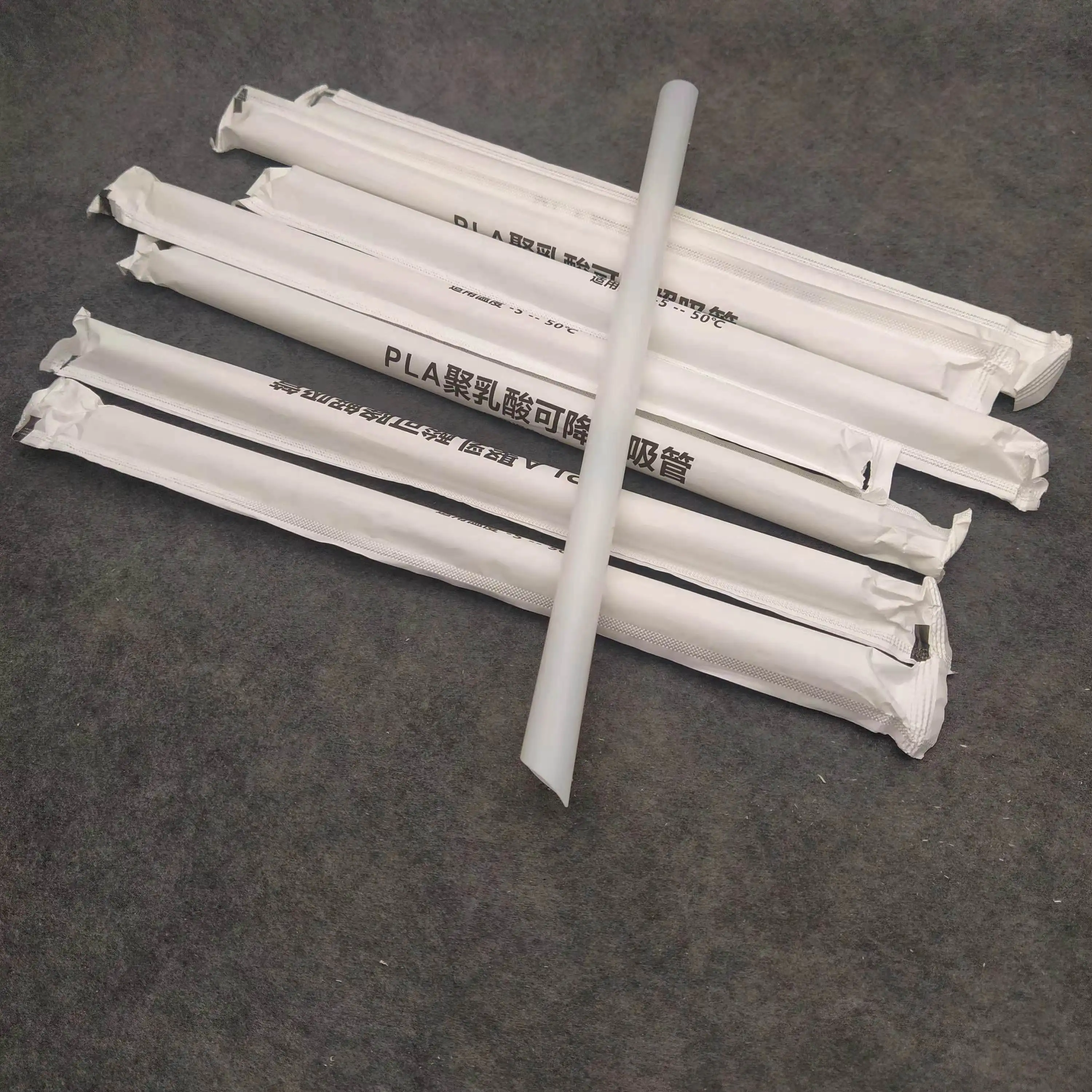 Eco friendly food grade  biodegradable PLA straw for Boba