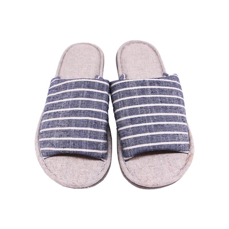 Wholesale Hotel Supplier Indoor Disposable Suede Sole Fabric Lining Upper Slides Comfortable Bathroom Slippers