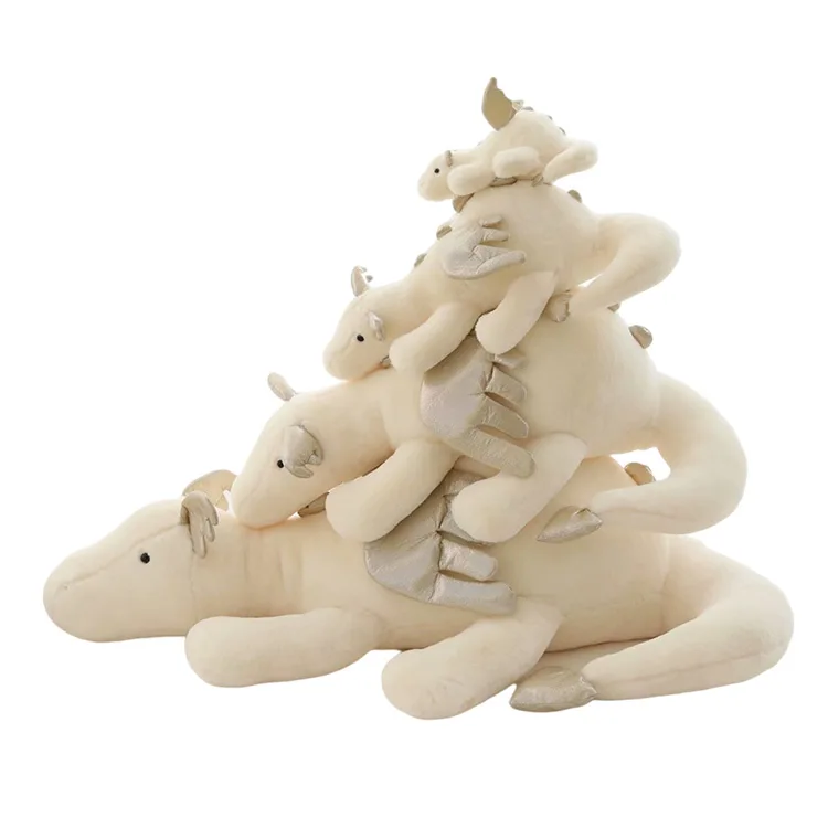 Custom Creative Plush Baby White Dragon Plush Dolls Birthday Gift For Boy