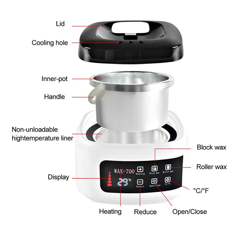 Professional Depilatory Wax Machine Warmer Heater Wax Heater For Hair Removal Calentador De Cera Waxing Heater Warmer