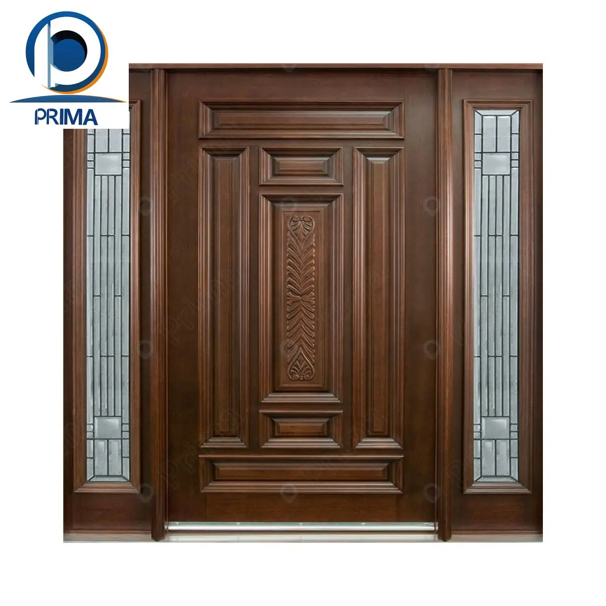 Fancy Wooden Double Door Teak Wood Door Customization Interior Wooden Door