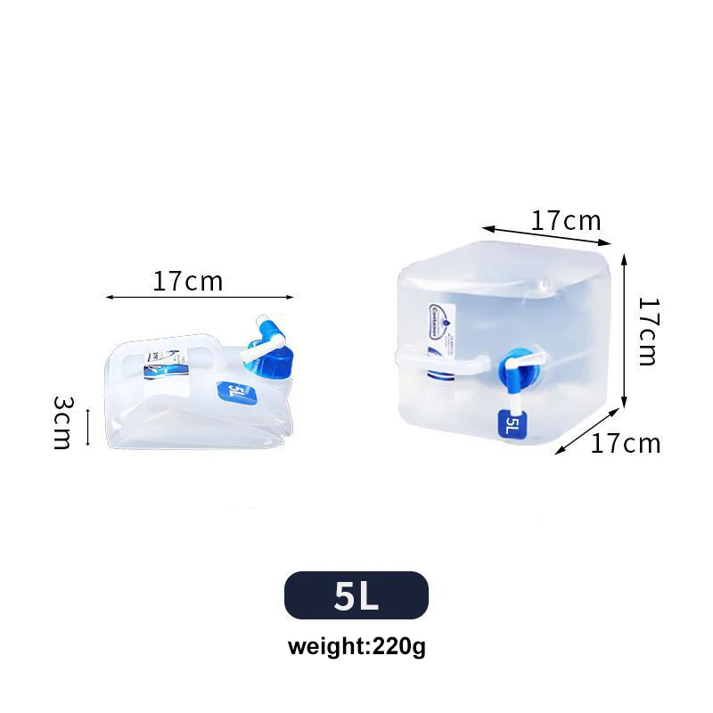 Outdoor folding square water bag with water tap car portable thickened food grade bucket outdoor drinking water storage tank
