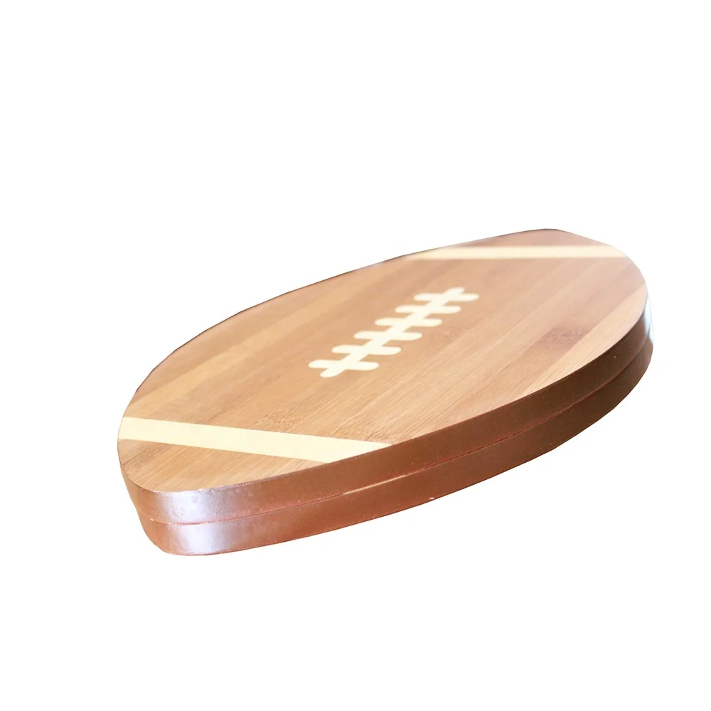 football shape cutting board bamboo chopping board wholesale