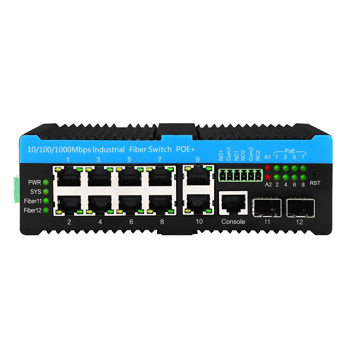 Managed Industrial Network Switch 2*2.5G SFP+8*RJ45 Ports 10/100/1000M POE 90W outdoor switch