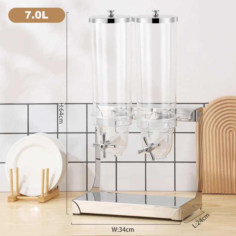 wholesale commercial cereal dispenser Double nut separator for hotel restaurant counter top display