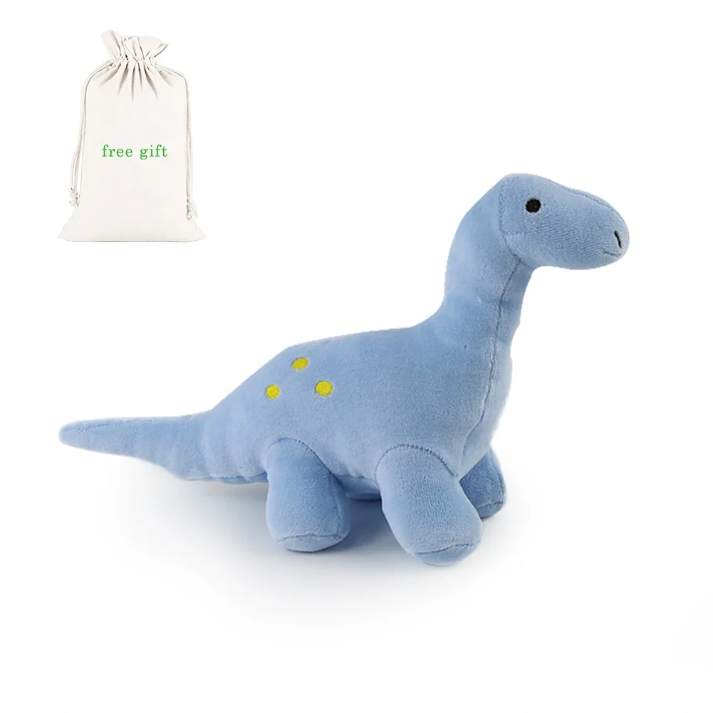 OEKO-TEX Organic Soft Cotton Dinosaur Stuffed Toy 18cm Stuffed Animal Dino GOTS Plush Toys For Baby Gifts