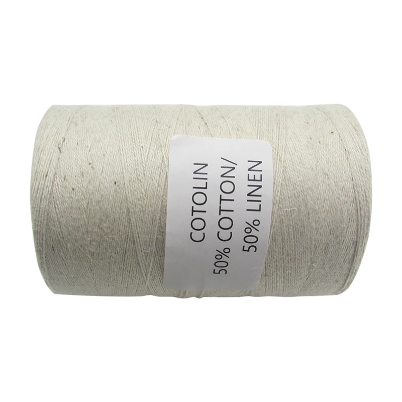 50%cotton +50%linen twisted blended yarn  8s/2