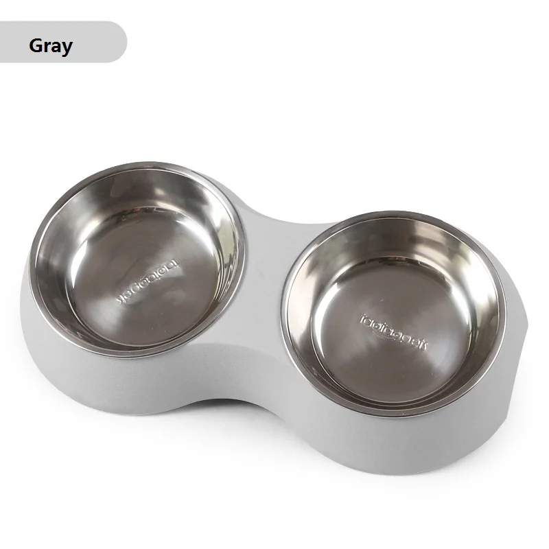 Wholesale Pet Bowls Feeders Eco-friendly Dog Bowl Double Leakproof Two-in-one Dog Feeding Bowl