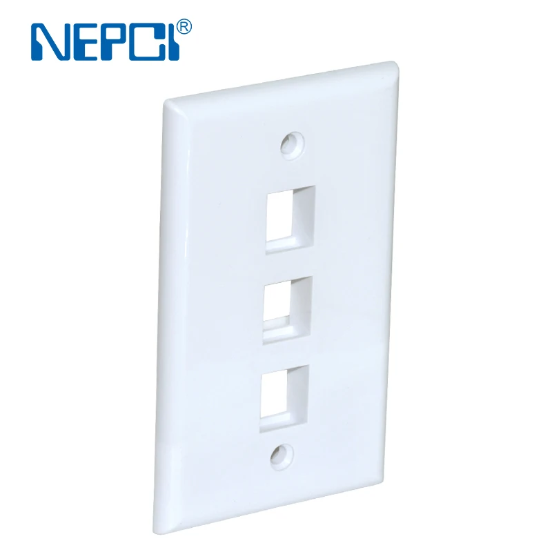 NEPCI single port115x70mm keystone/USB module faceplate panel XJY-NE-52-1 open mounted screw type wall plate