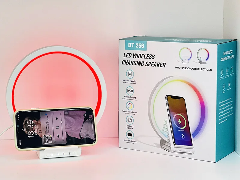 alarm clock 15w fast charging   wireless charger bedside lamp 3 in 1 wireless charger for android