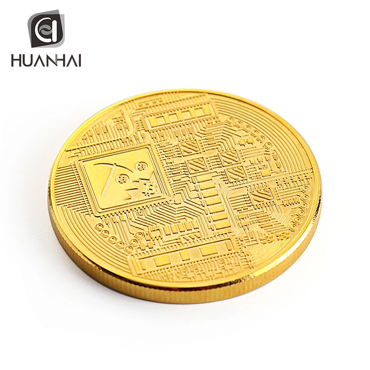 wholesale zinc alloy plating gold silver bronze bitcoin commemorative coin