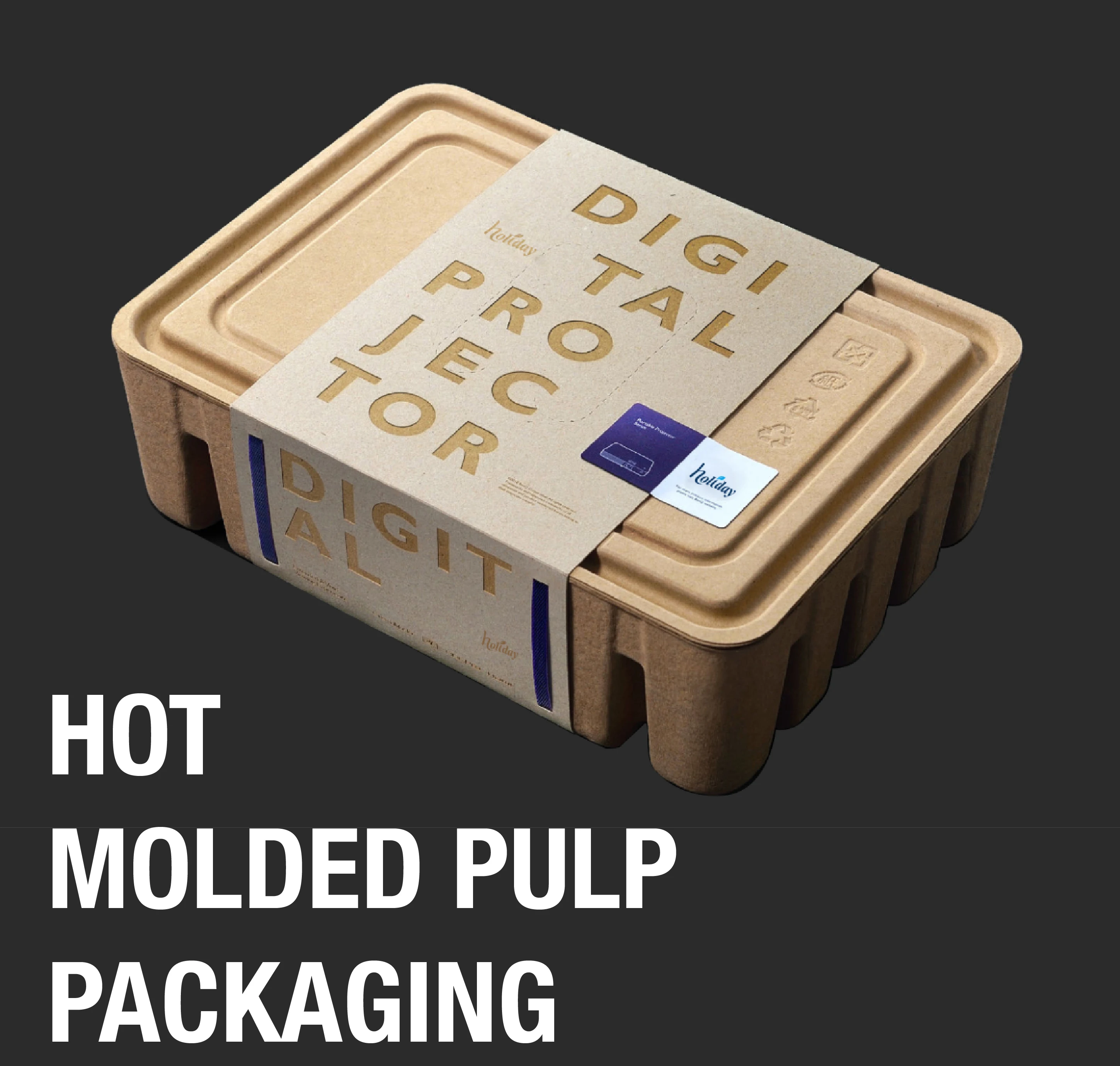 
Bio degradable antistatic shock-proof instrument electronics cosmetics food medicine pulp display packaging box PDQ 