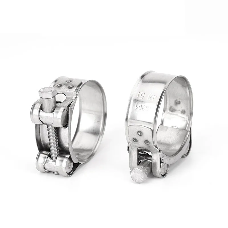 Stainless steel T-Bolt Hose Clamp Single head strong clamp for Heavy Duty Tube Automotive Motorsports motorcycle exhaust sy