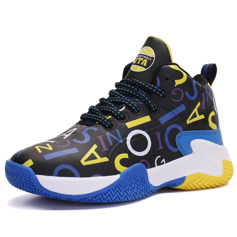 Осенне-зимняя спортивная обувь, новинка, детская Баскетбольная обувь для мальчиков и девочек, детская повседневная кожаная спортивная обувь AJ