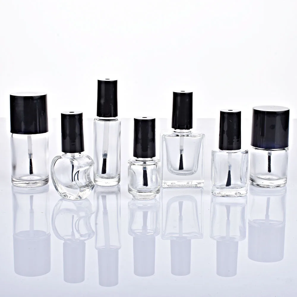 wholesale empty luxury display bulk glass 5 15ml nail gel polish bottles kids with brush