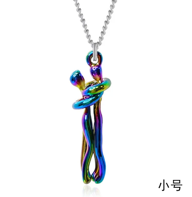 Unique  hug couples necklace love hug necklace