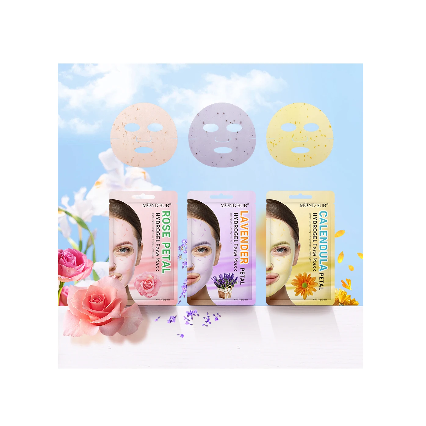 Wholesale Korean Organic Face Care Hydrating Facial Mask Sheet Crystal Collagen Hydrogel Jelly Face Mask