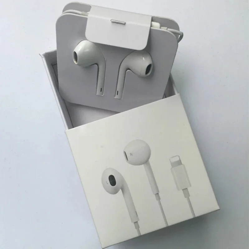 Original MMTN2FE/A C100 chip wired stereo noise cancelling headphone for iphone 11 pro max lightning earphone
