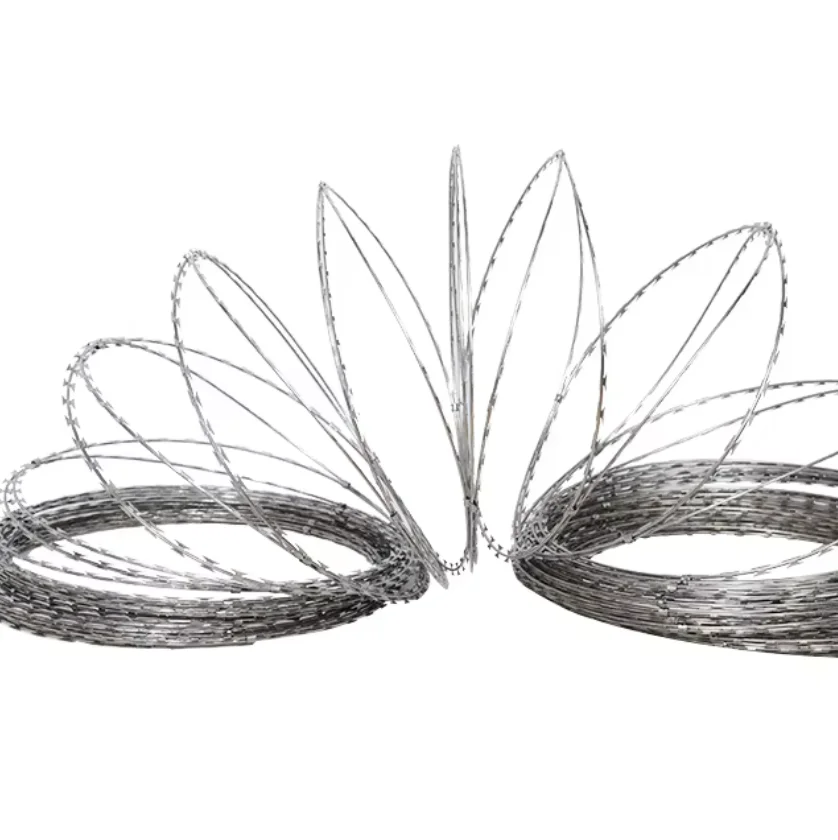 Chinese supplier low price harp razor barbed wire/Philippine razor razor barbed wire/razor blade barbed wire