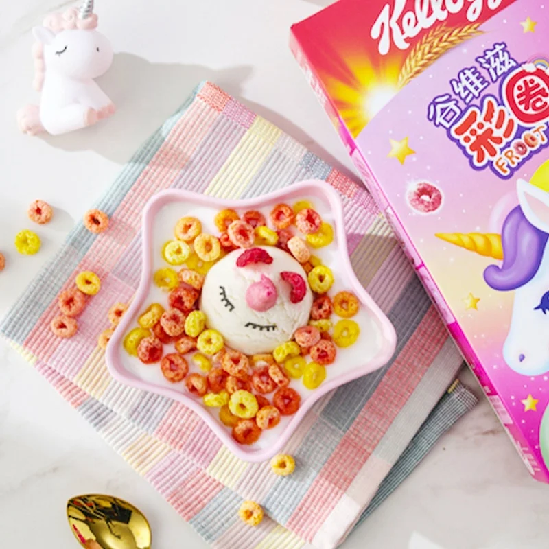 Professional Wholesale Colorful Circle Cereal 285g Main Food Instant Breakfast Corn Oatmeal