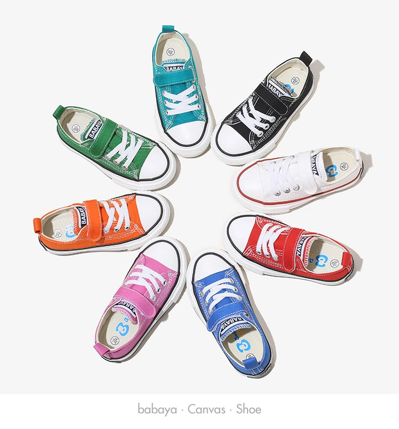 21688  Fashion Boys Girls  Wholesale  Canvas Shoes For Kids School