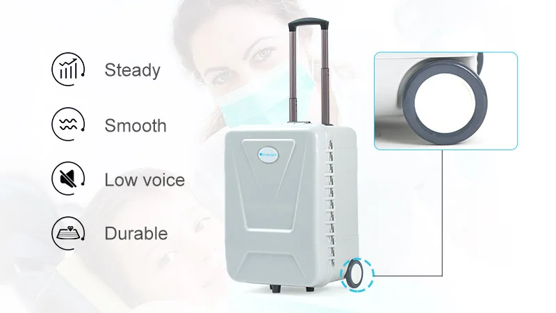CE Luxury Dentist Home Visiting Clinic Unit Aluminium Portable Dental Unit with Suction Air Compressor
