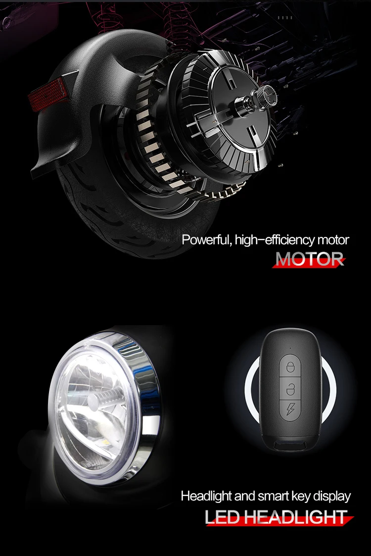 High powerful electric motorbike adult 48v 60v 72v electric motorcycle long range adult with double disc