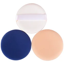 Round and Rectangle Washable Loose Soft & Furry Cosmetic Face Powder Puff Sponge