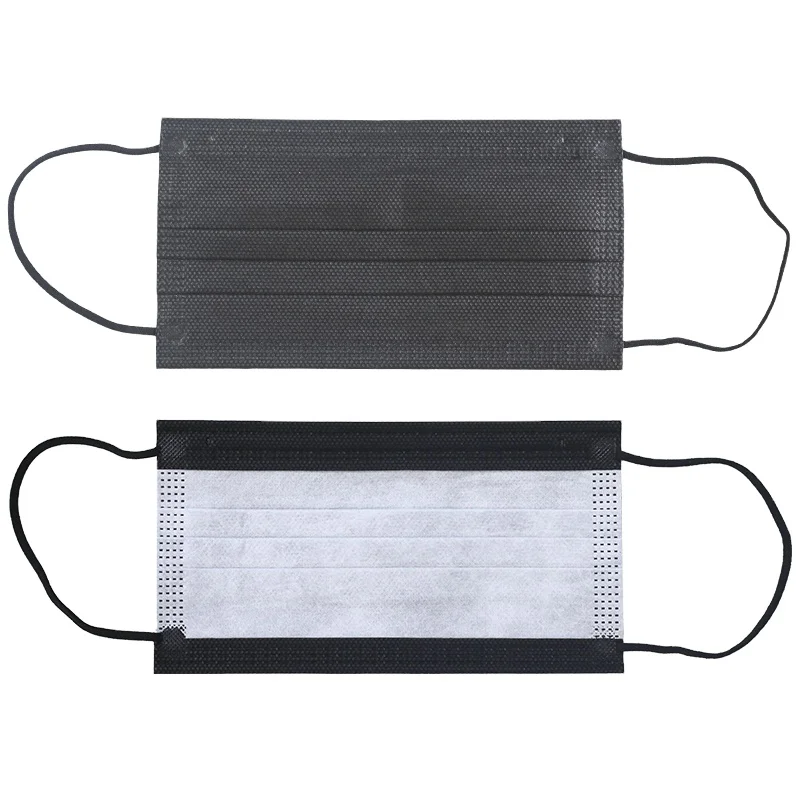 Black Face Cover Breathe Easy White Inside Comfort Soft Face Masks for Daily Use