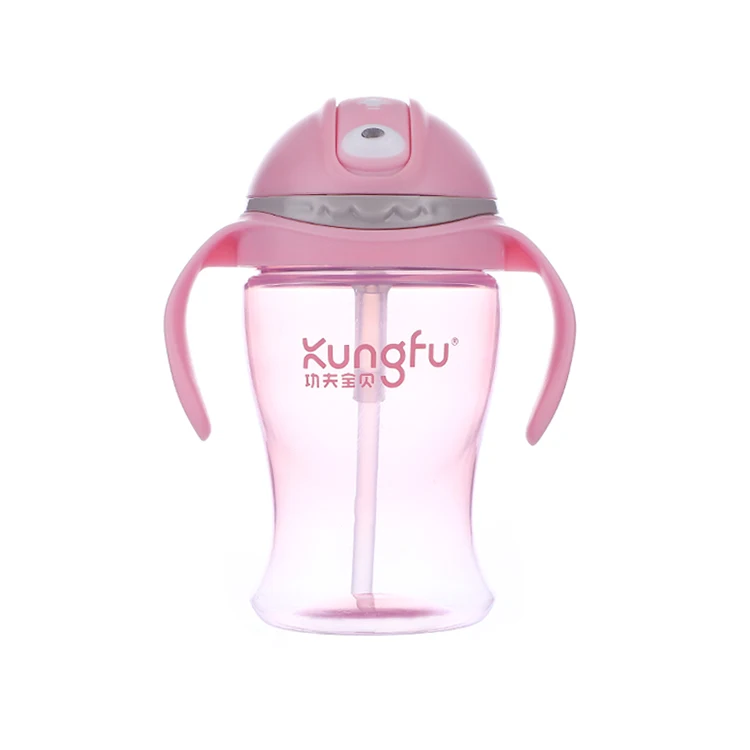New design cartoon cute baby trainer sippy cup 300ml food grade BPA free baby sippy cup