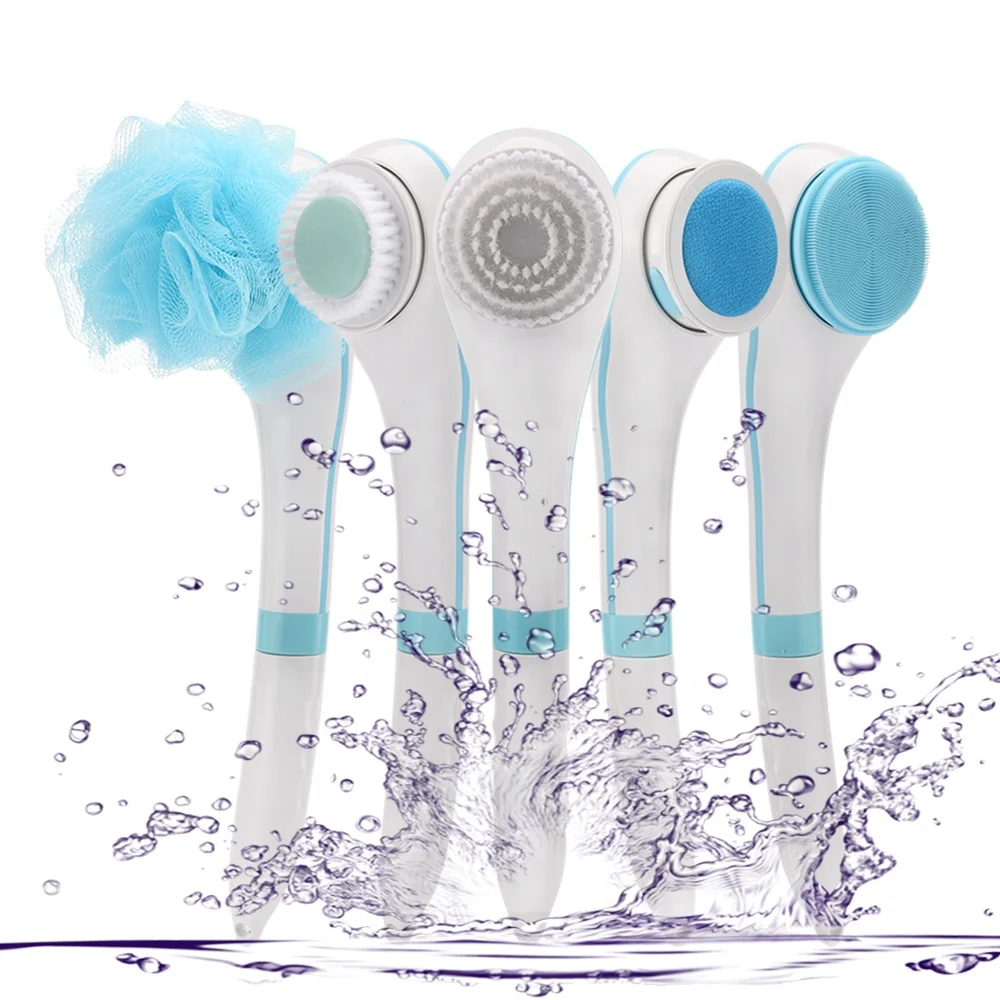 Mywarmstar USB charging rechargeable silica gel Ningbo bath brush massage bath washer cleaner electric  brush