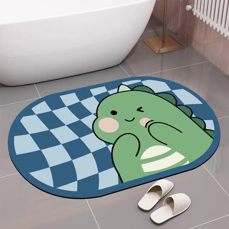 Super Absorbent Non Slip Diatom Mud Bathroom Rug Mat Soft Diatomite Bath Mat