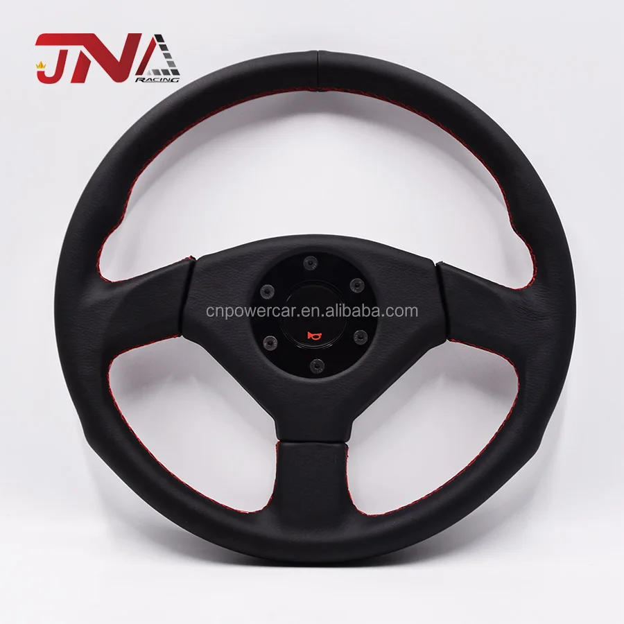 Jdm Flat Classic Custom Games Sport Racing Car Leather Steering Wheel for Racing Cars PC-ST33