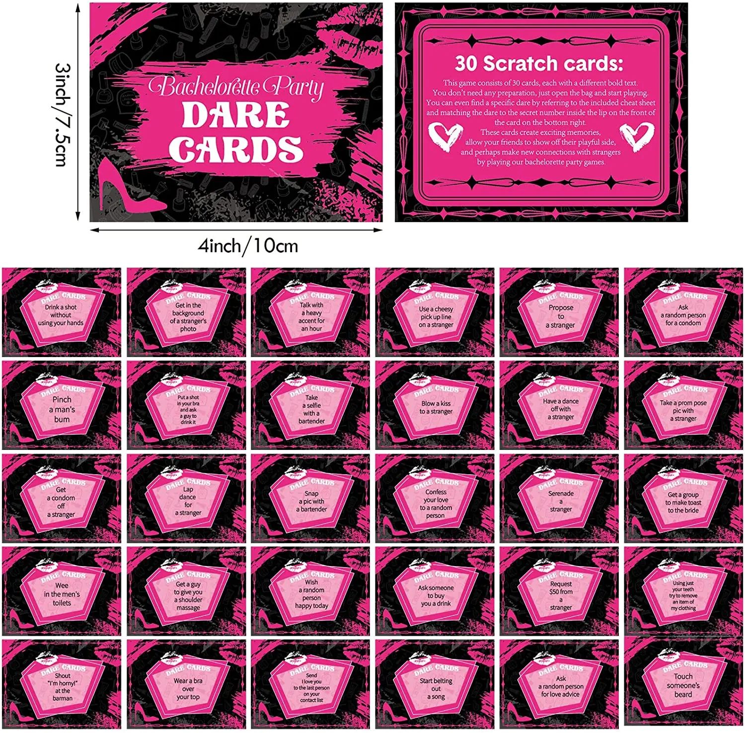 Party Dare Cards Scratch Off Cards and Scratch Off Label Night Out Scratch Off Activity Funny Dares Cards for Party Supplies