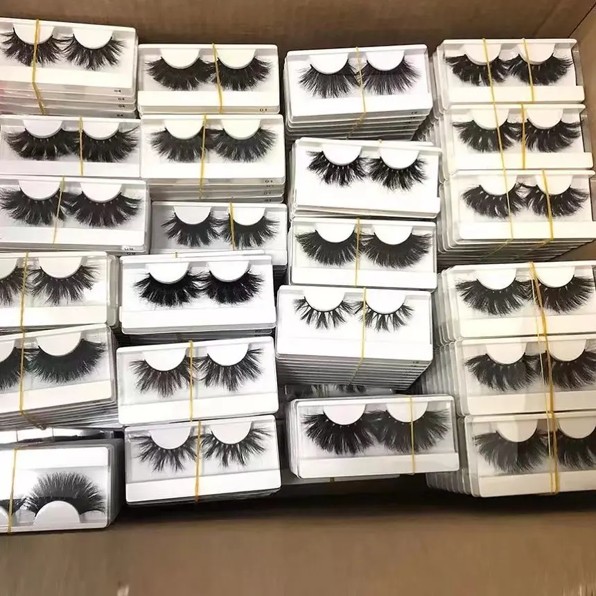 Natural mink 3d lashes bulk mink eyelashes vendor wholesale strip false lashes
