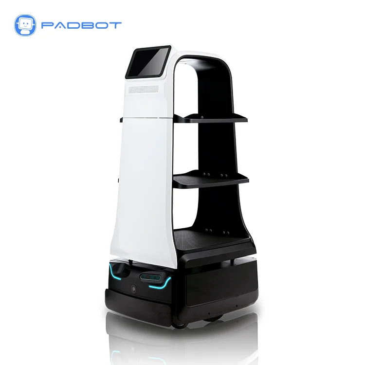 Padbot New Robotic Equipment Intelligent Charging Package Camerieri Dish Delivery Robot (1600792645197)