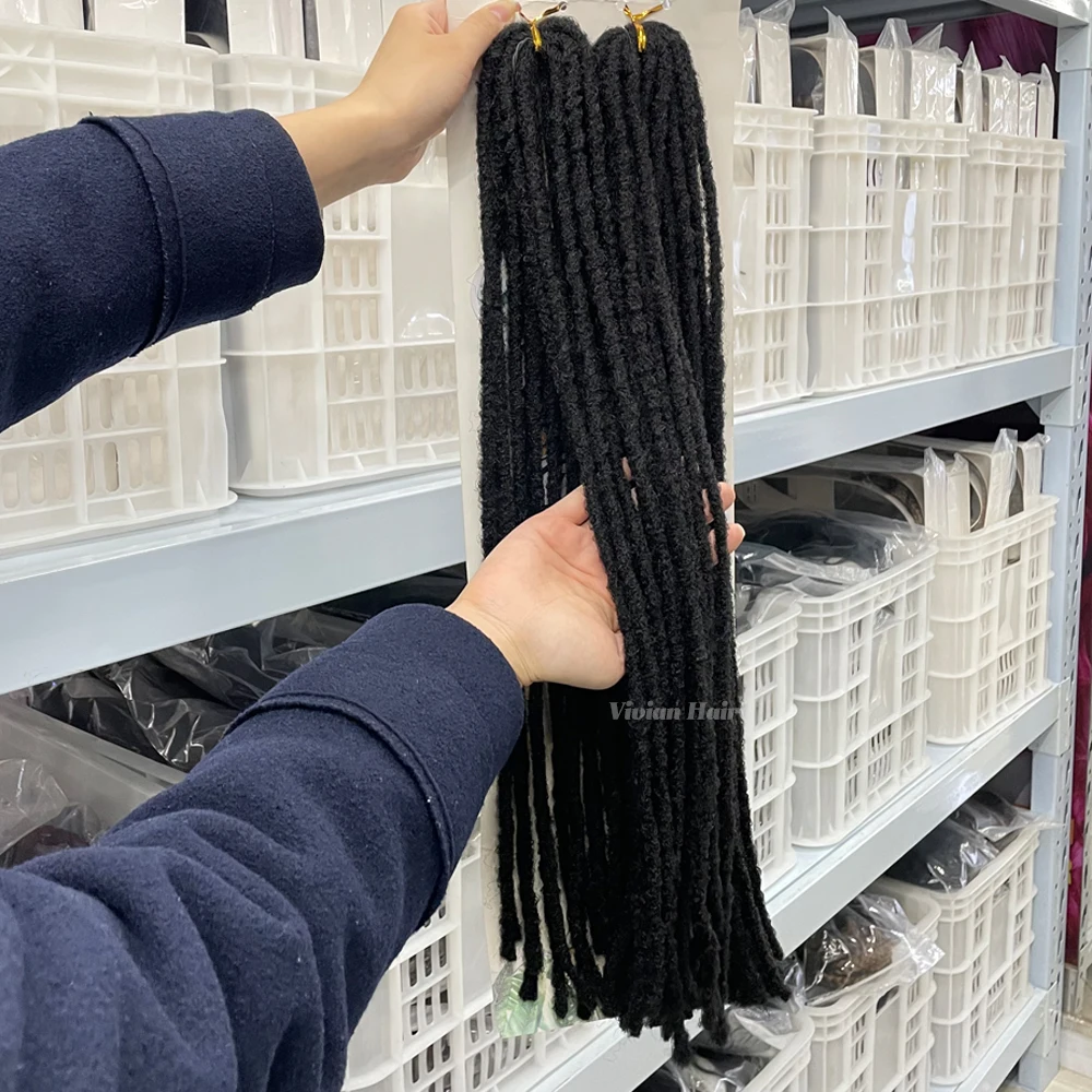 wholesale soft dread locks crochet synthetic hair extension 22inch dream dread 22inch natural looking dread locs extension