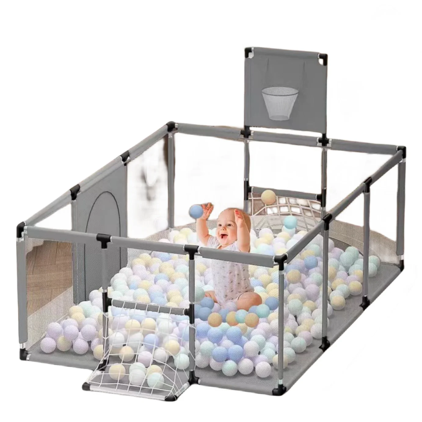 2024 Folding Storage Colorful Oem Kindergarten Furniture Child Fence Playard Safety Baby Gate Or Children Activity Baby Playpen