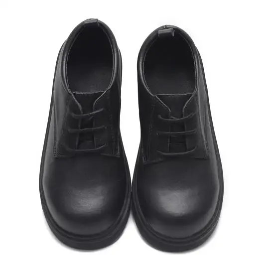 Baby Happy Wholesale Children Leather School Classic Black Shoes Seasons School Uniforms Shoes For Boys And Girls