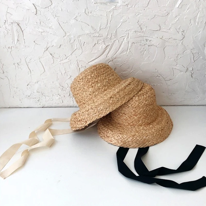 Панама CVDER Sombrero De Playa OEM, летние шляпы для малышей, Женская Ковбойская Панама Sombrero Cubo Luffy, Соломенная Панама
