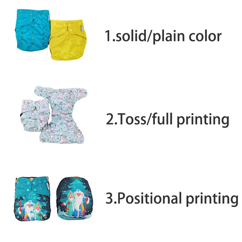 Wholesale customized organic bamboo pul coated baby cloth diaper baby reusable washable diaper cloth diapers