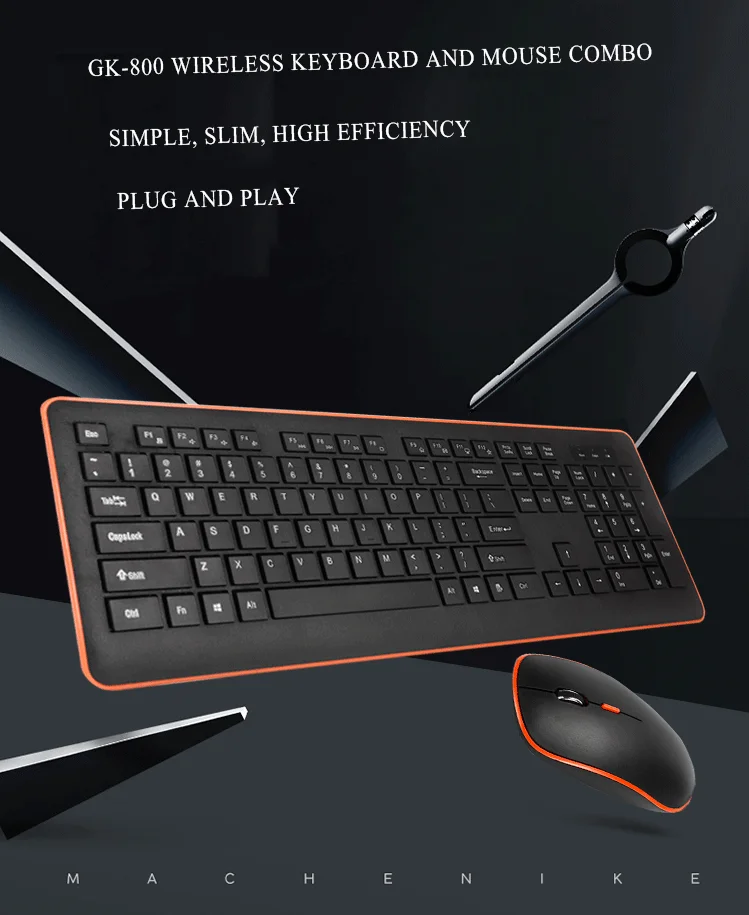 Оптовая Продажа с фабрики клавиатура Plug and Play 2 4G беспроводная и мышь комбо для