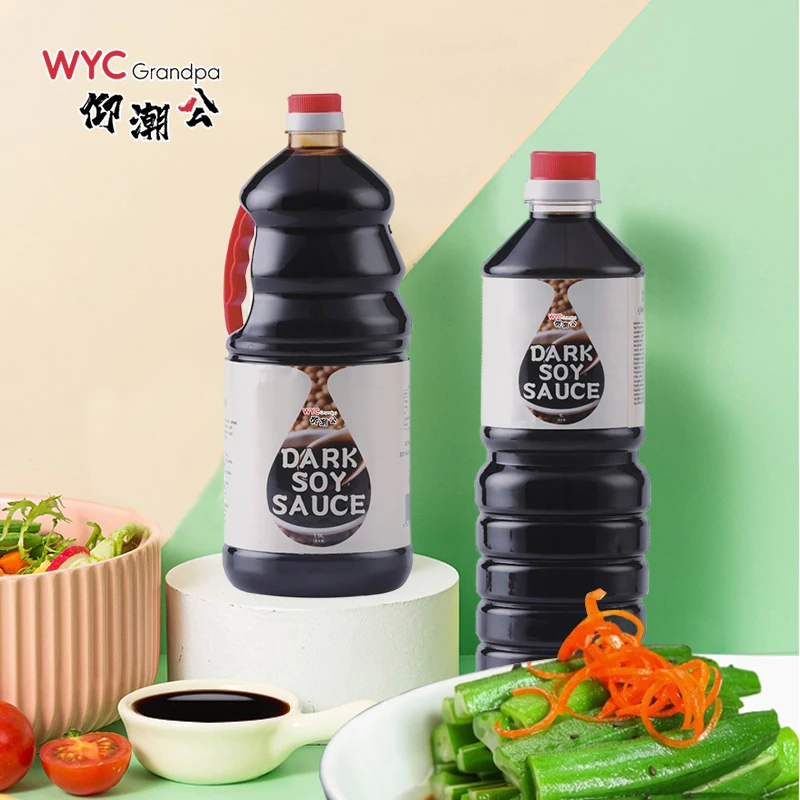 Hot Sale Chinese Seasoning  1.28L Dark Soy Sauce Sauce Fermented Soybean Brewed Mushroom Flavored Dark Black Soy Sauce