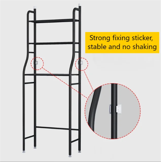 No need for perforated storage racks,floor standing toilet racks,washing machine cleaning supplies storage racks in the bathroom