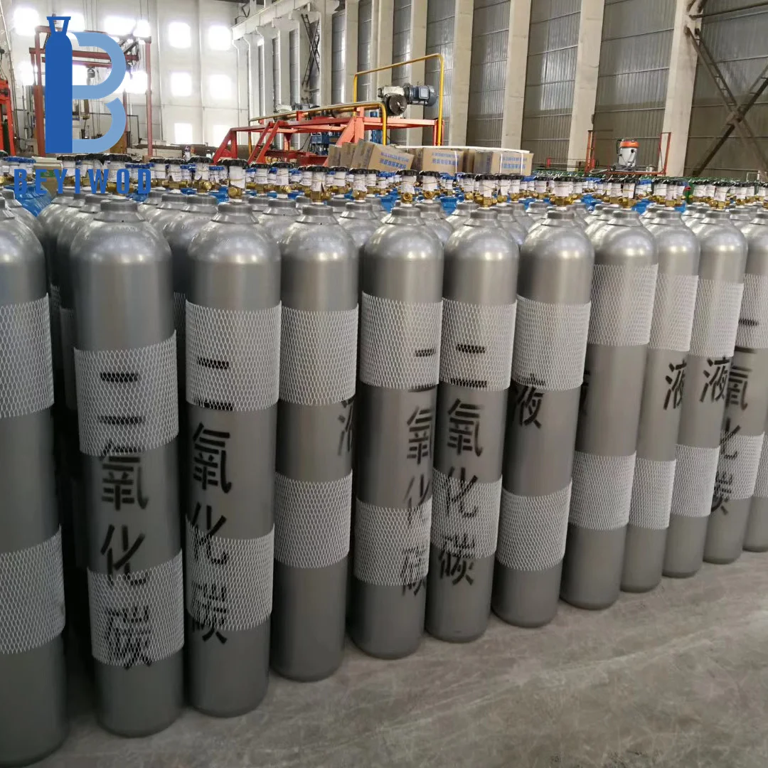 Hot Sale seamless steel industrial gas cylinder helium gas bottles filling CO2 N2 NO2